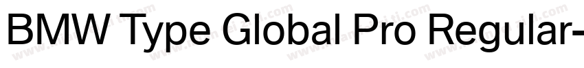 BMW Type Global Pro Regular字体转换